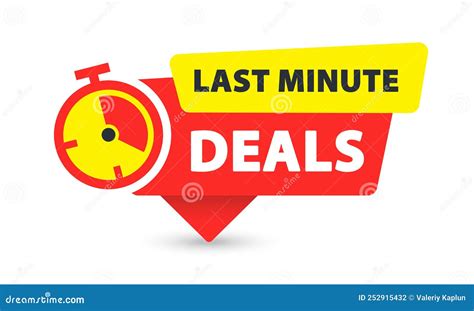 Last Minute Deals Banner Speech Bubble Label Sticker Ribbon