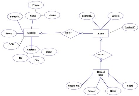 Student Database Management System Er Diagram