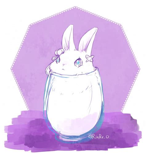 Media Cute Bunny Emilia In The Cup By Rinre0 Rezero