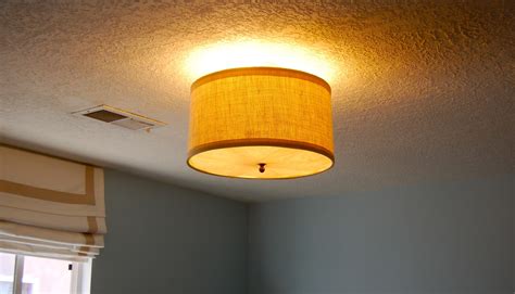 Not all ceiling lights are compatible for wall mounting. Ceiling Mounted Drum Shade Light {DIY} / Desert Willow Lane