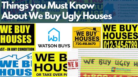 Things You Must Know About We Buy Ugly Houses