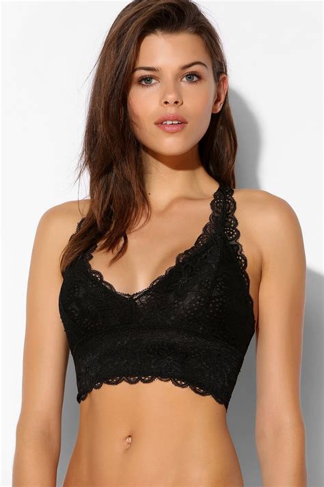 Out From Under Zoey Padded Black Lace Triangle Bra In Black Lyst