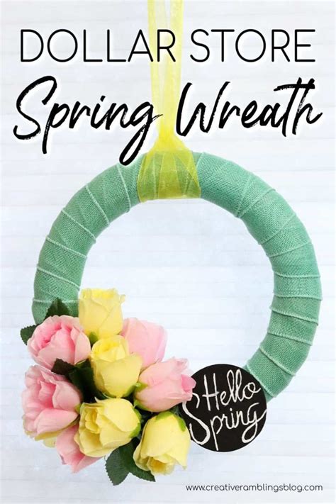 Diy Dollar Store Spring Wreath Make A Burlap Wreath With Pastel
