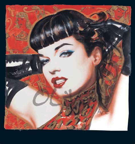 bettie page flirt note card by olivia de berardinis that bohemian girl