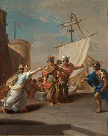 The Flight Of Medea With The Argonauts Painting By Attributed To Johann
