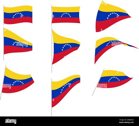 Vector Drawing Of Set With Venezuela Flag Stock Vector Image And Art Alamy
