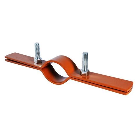 The Plumbers Choice 5 In Riser Clamp In Copper Epoxy Coated Steel