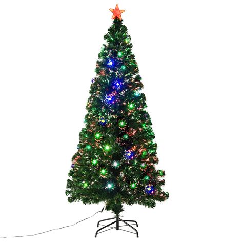 Homcom Pre Lit Noble Fir Artificial Christmas Tree With