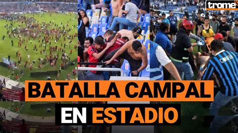 M Xico Im Genes Del Inicio De Batalla Campal Entre Hinchas Del