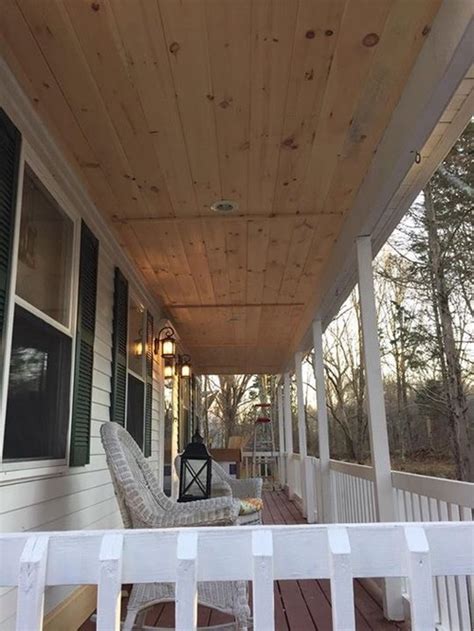 I have swooned for ages over those cedar ceilings that you see cedar is a very soft wood, so you may need to adjust the brad nailer based on how far in it drives the. Wife wants me to paint the new porch ceiling?