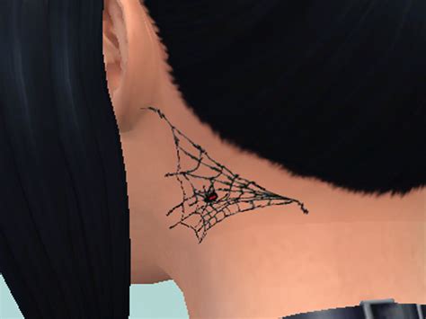 The Sims Resource Web Of Spider Tattoo Neck