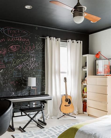 You can check out all of the best blue gray paint colors!. 35 Bedrooms That Revel in the Beauty of Chalkboard Paint