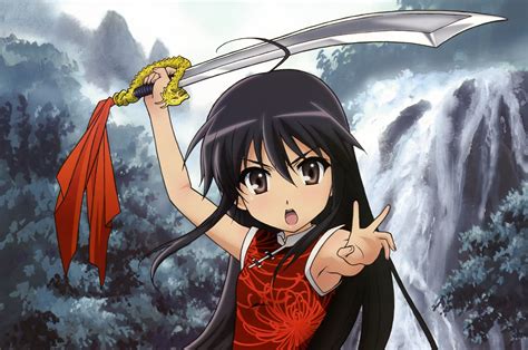 Black Haired Female Anime Character Holding Sword Illustration Hd Wallpaper Wallpaper Flare