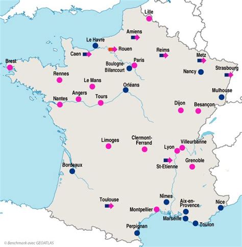 Le milieu urbain (la ville) massifs montagneux français l'étagement de la végétation en montagne le milieu rural (la campagne) le littoral les régions de. Les villes françaises | Carte de france, Géographie, Carte ...