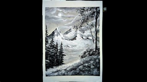 Acrylic Painting Tutorial Black And White Painting Ideas For Beginners
