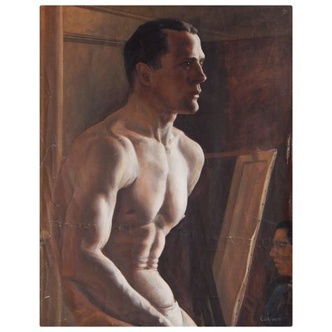 Male Nude In The Artist S Studio Dramatic Art Deco Oil Painting S At StDibs