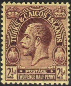 Stamp Issues Of Turks And Caicos Islands King George V