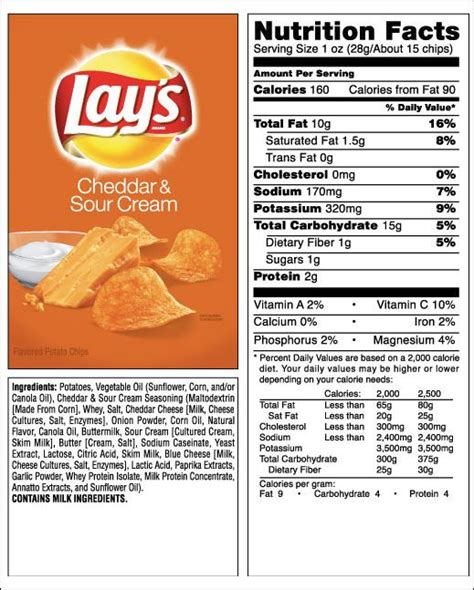 31 Lays Potato Chips Nutrition Facts Label Label Design Ideas 2020