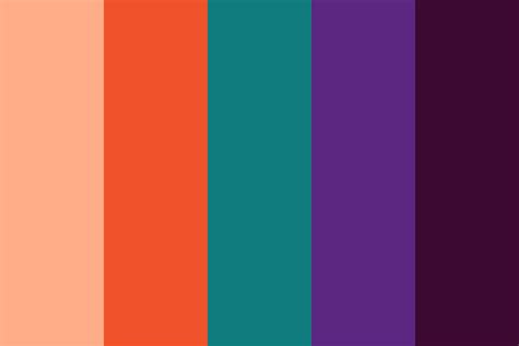 Orange color hex codes are listed below. Club Halloween Color Palette