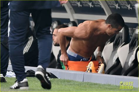 Cristiano Ronaldo Strips Down To His Underwear During Soccer Match Photo Cristiano