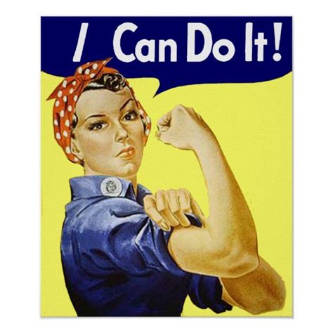 I Can Do It Poster In 2021 Rosie The Riveter Women In