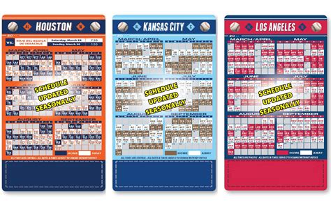 Created by laaabaseball45a community for 9 years. 2017 Baseball Magnetic Pro Schedule (Large) Calendar | 4 ...