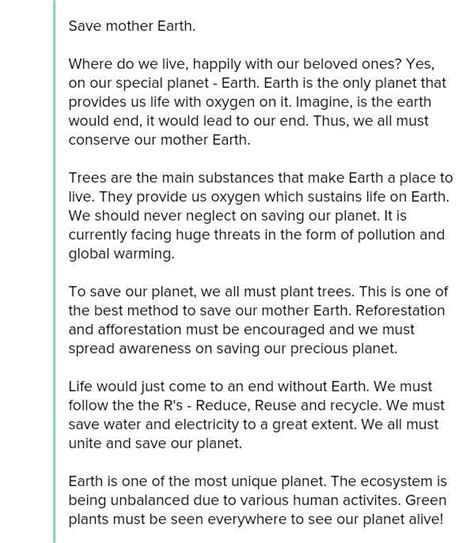 We've all heard of the three rs: A small Article on topic save earth - Brainly.in