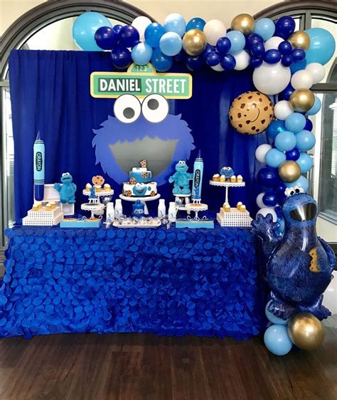 Cookie Monster Birthday Decoration Fiestas De Cumpleaños De Monstruo