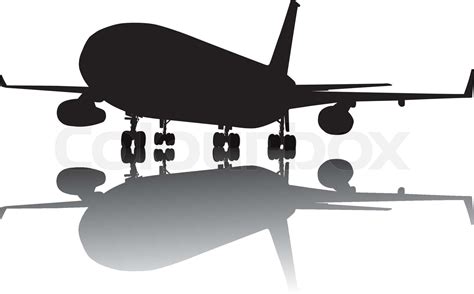 Airliner Silhouette Stock Vector Colourbox