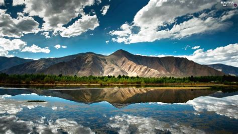 River Clouds Reflection Mountains Beautiful Views Wallpapers