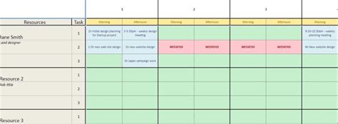 Download Our Free Resource Planning And Scheduling Template Excel