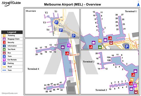 Melbourne Australia Airport Terminal Map Aussie Map