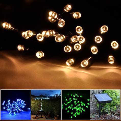 55ft 100 led solar string lights waterproof twinkle fairy string lights for outdoor home garden