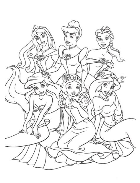 Dibujos Para Colorear Princesas Disney Pdf Dibujos Para Colorear Y