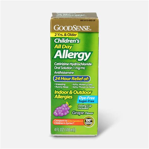 Goodsense® Child All Day Allergy Cetirizine 24 Hr Grape Flavor 4 Fl Oz