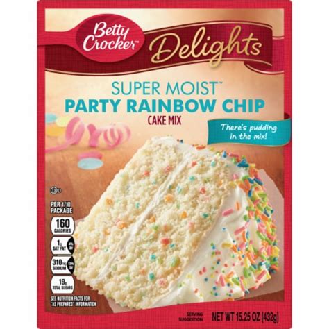 Betty Crocker Super Moist Party Rainbow Chip Cake Mix 1525 Oz Jay