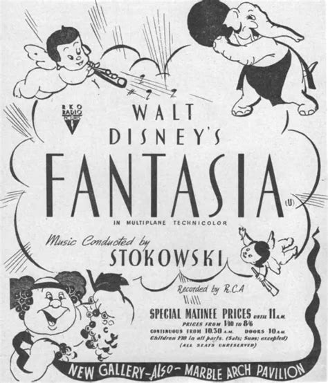 A5 Film Magazine Advert Fantasia Walt Disney Animation 420 Picclick