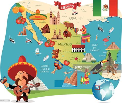 Mexico Cartoon Map High Res Vector Graphic Getty Images