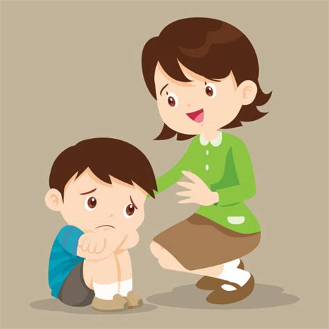 Serious Mother And Child Illustrations Royalty Free Vector Graphics