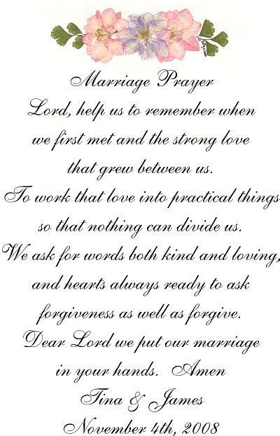 Marriage Prayer With Names And Date Of Marriage I Should