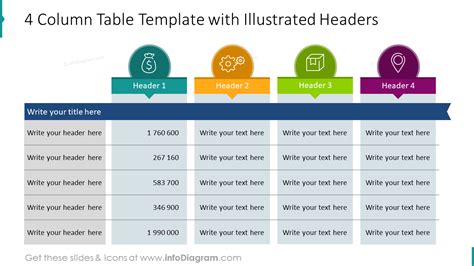 Creative Data Table Graphics Design PowerPoint Template