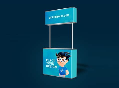 Download Free Trade Show Booth Display Stand Mock-Up PSD (With images) | Tradeshow booth display, Booth ...
