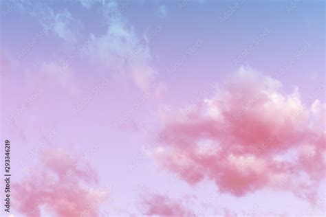 Pastel Color Pink Clouds And Sky At Sunset Beautiful Pink Sunset Sky