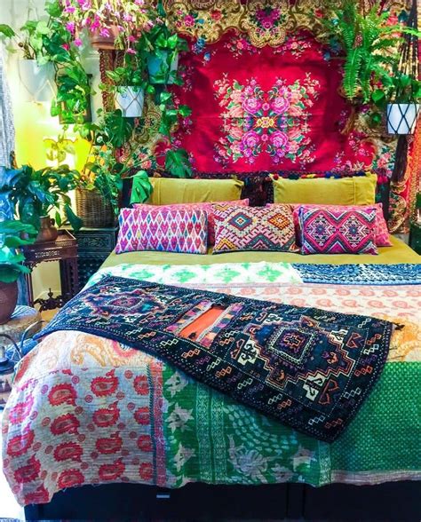 Pin By Bohoasis On Boho Tapestry And Bedding Bohemian Bedroom Design