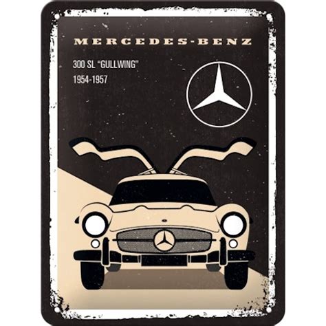 Buy Nostalgic Art 15x20cm Small Wall Hanging Metal Sign Mercedes Benz