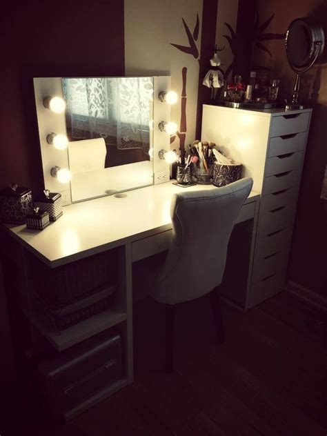 Find modern and affordable mirrored wardrobes. Ikea Alex and Mickey desk DIY makeup vanity Cool makeup ...