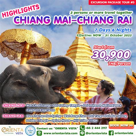 Excursion Package Tour 5 Highlights Of Chiang Mai Chiang Rai