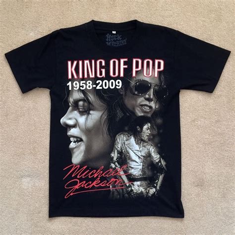 Vintage Michael Jackson Commemorative 2009 T Shirt Tour Concert King Of