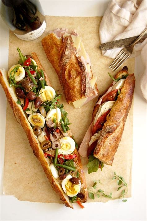 3 Classic French Baguette Sandwiches Recipe in 2021