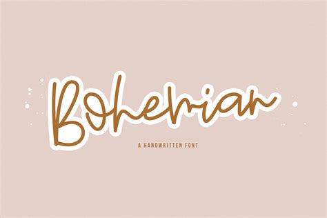 Bohemian Font Handwritten Script Font Cricut Fonts Modern Etsy